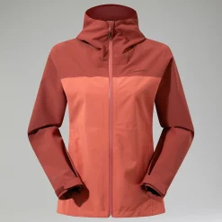 Berghaus Arnaby Hooded Jacke für Damen - Dunkelrot-Damen Wasserdicht