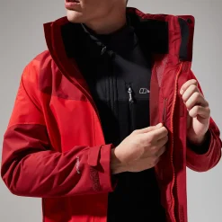 Berghaus Arran Jacken für Herren - Rot/Dunkelrot-Herren Wasserdicht