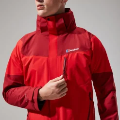 Berghaus Arran Jacken für Herren - Rot/Dunkelrot-Herren Wasserdicht