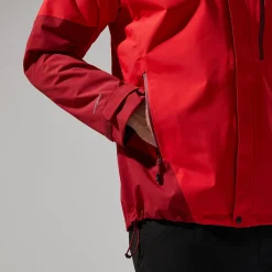 Berghaus Arran Jacken für Herren - Rot/Dunkelrot-Herren Wasserdicht