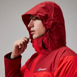 Berghaus Arran Jacken für Herren - Rot/Dunkelrot-Herren Wasserdicht