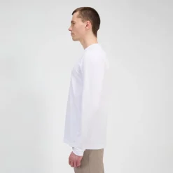 Berghaus Big Logo Langarm Shirt für Herren - Weiß-Herren T-shirts