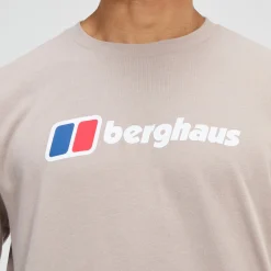Berghaus Big Logo Langarm Shirt für Herren - Grau-Herren T-shirts