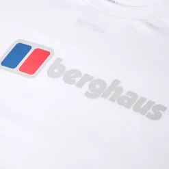 Berghaus Big Logo Langarm Shirt für Herren - Weiß-Herren T-shirts