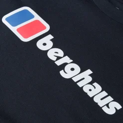 Berghaus Big Logo Langarm Shirt für Herren - Schwarz-Herren T-shirts