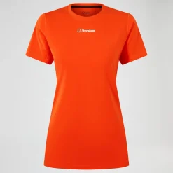 Berghaus Delta Kurzarm Tech-Shirt für Damen - Orange-Damen Baselayer