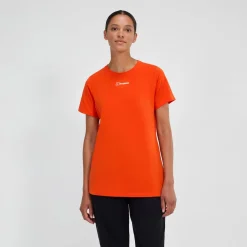 Berghaus Delta Kurzarm Tech-Shirt für Damen - Orange-Damen Baselayer