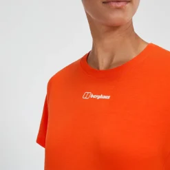 Berghaus Delta Kurzarm Tech-Shirt für Damen - Orange-Damen Baselayer
