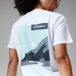 Berghaus Boyfriend Buttermere Short Sleeve Tee für Damen - Weiß-Damen T-shirts