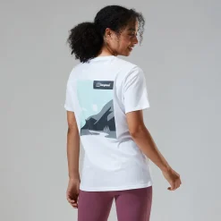 Berghaus Boyfriend Buttermere Short Sleeve Tee für Damen - Weiß-Damen T-shirts