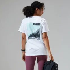 Berghaus Boyfriend Buttermere Short Sleeve Tee für Damen - Weiß-Damen T-shirts