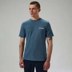 Berghaus Cheviot Box Logo Herren-T-Shirt - Blau-Herren T-shirts