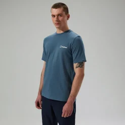 Berghaus Cheviot Box Logo Herren-T-Shirt - Blau-Herren T-shirts