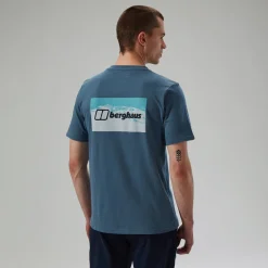 Berghaus Cheviot Box Logo Herren-T-Shirt - Blau-Herren T-shirts