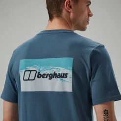 Berghaus Cheviot Box Logo Herren-T-Shirt - Blau-Herren T-shirts