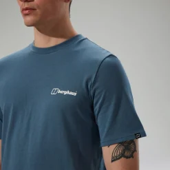 Berghaus Cheviot Box Logo Herren-T-Shirt - Blau-Herren T-shirts