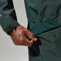 Berghaus Cornice Lange InterActie Jacken für Herren - Dunkelgrün-Herren Wasserdicht