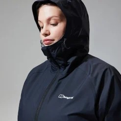Berghaus Deluge Pro Jacken für Damen - Schwarz-Damen Wasserdicht