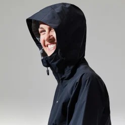 Berghaus Deluge Pro Jacken für Damen - Schwarz-Damen Wasserdicht
