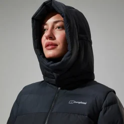 Berghaus Embo 4in1 Long Daunenjacke für Damen - Schwarz-Damen Isolierend