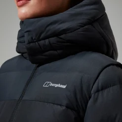 Berghaus Embo 4in1 Long Daunenjacke für Damen - Schwarz-Damen Isolierend