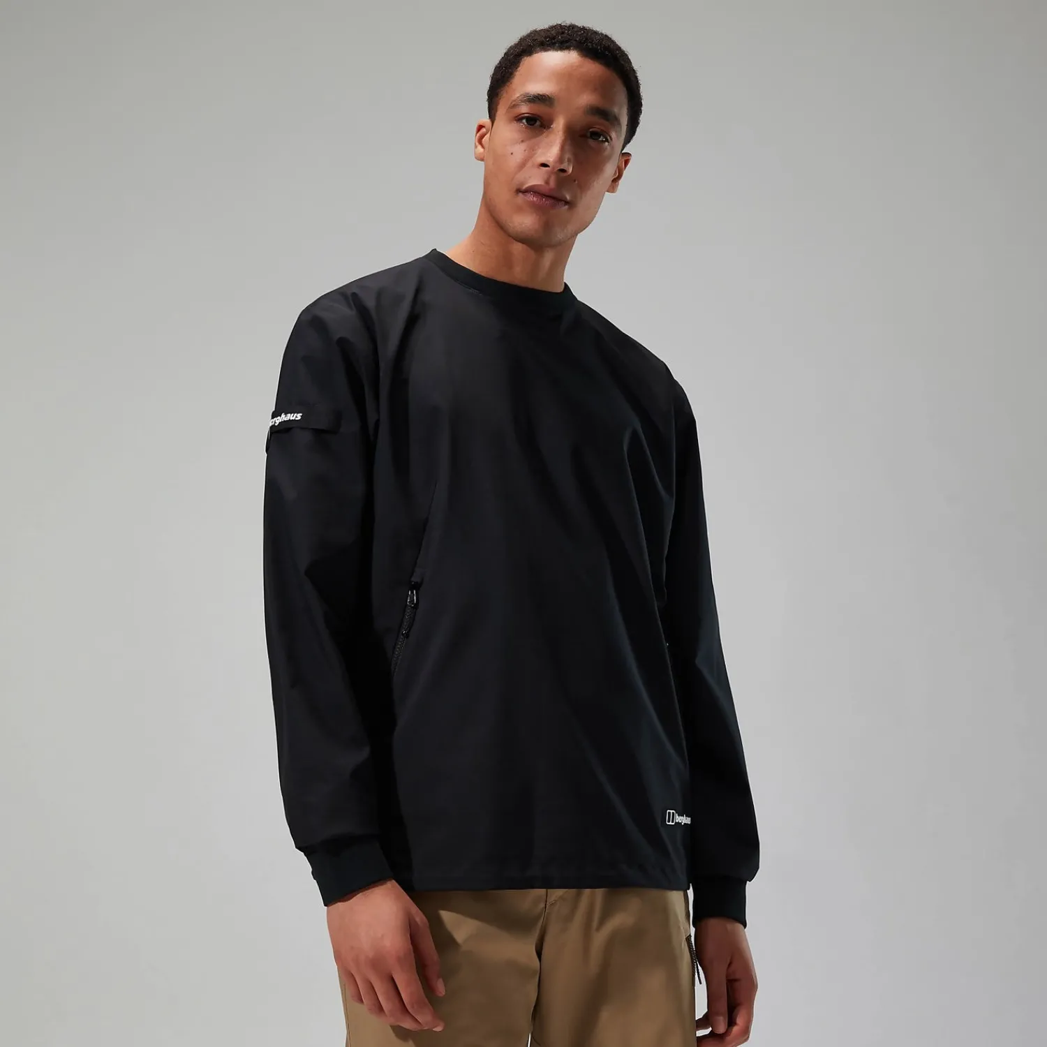 Berghaus Fenham Softshell Crew für Herren - Schwarz-Herren Winddicht