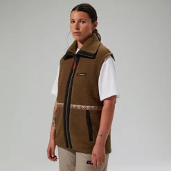 Berghaus Fleece-Gilet Rhynie Aztec Unisex-Jacke - Braun/Schwarz-Damen Fleece | Fleece