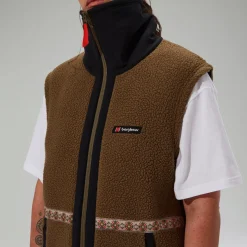 Berghaus Fleece-Gilet Rhynie Aztec Unisex-Jacke - Braun/Schwarz-Damen Fleece | Fleece