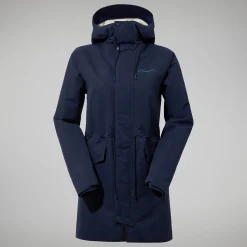 Berghaus Foxghyll Parka für Damen - Dunkelblau/Naturfarben-Damen Wasserdicht