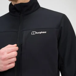 Berghaus Ghlas 3.0 Softshell Jacke für Herren - Schwarz-Herren Winddicht