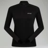 Berghaus Halb-Zip Ivyhill Damen-Top - Schwarz-Damen T-shirts