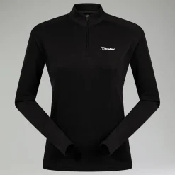 Berghaus Halb-Zip Ivyhill Damen-Top - Schwarz-Damen T-shirts