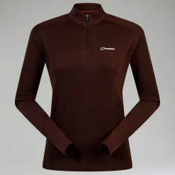 Berghaus Halb-Zip Ivyhill Damen-Top - Braun-Damen T-shirts