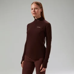 Berghaus Halb-Zip Ivyhill Damen-Top - Braun-Damen T-shirts