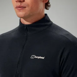 Berghaus Halb-Zip Ivyhill Herren-Top - Schwarz-Herren T-shirts