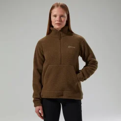 Berghaus Halb-Zip-Fleece Hawksker Damen-Pullover - Braun-Damen Fleece