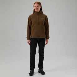 Berghaus Halb-Zip-Fleece Hawksker Damen-Pullover - Braun-Damen Fleece