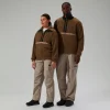 Berghaus Halb-Zip-Fleece Rhynie Aztec Unisex-Jacke - Braun/Schwarz-Damen Fleece | Fleece