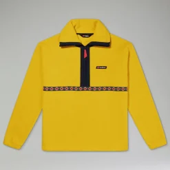 Berghaus Halb-Zip-Fleece Rhynie Aztec Unisex-Jacke - Gelb/Blau-Damen Fleece | Fleece