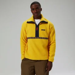 Berghaus Halb-Zip-Fleece Rhynie Aztec Unisex-Jacke - Gelb/Blau-Damen Fleece | Fleece