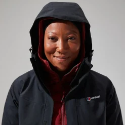 Berghaus Hillwalker InterActive Jacken für Damen - Schwarz-Damen Wasserdicht