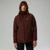 Berghaus Isolierte wasserdichte Deluge Pro 3.0 Damen-Jacke - Braun-Damen Wasserdicht