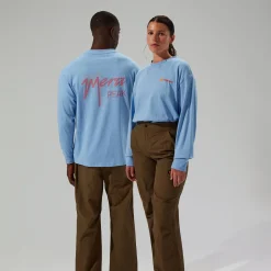 Berghaus Langarm Mera Peak Unisex-Shirt - Blau-Damen T-shirts | T-shirts