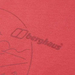 Berghaus Linear Landscapre Long Sleeve T-Shirt für Damen - Rot-Damen T-shirts