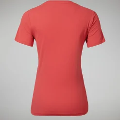 Berghaus Linear Landscapre Long Sleeve T-Shirt für Damen - Rot-Damen T-shirts