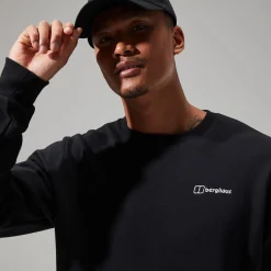 Berghaus Logo Crew für Herren - Schwarz-Herren Hoodies Und Sweatshirts