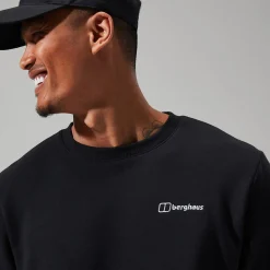 Berghaus Logo Crew für Herren - Schwarz-Herren Hoodies Und Sweatshirts