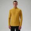 Berghaus 247 Long Sleeve Half Zip Tech T-Shirt für Herren - Gelb-Herren Baselayer