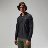 Berghaus 24/7 Long Sleeve Half Zip Tech T-Shirt für Herren - Schwarz-Herren Baselayer