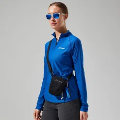 Berghaus 24/7 Long Sleeve Half Zip Tech T-Shirt für Damen - Blau-Damen Baselayer